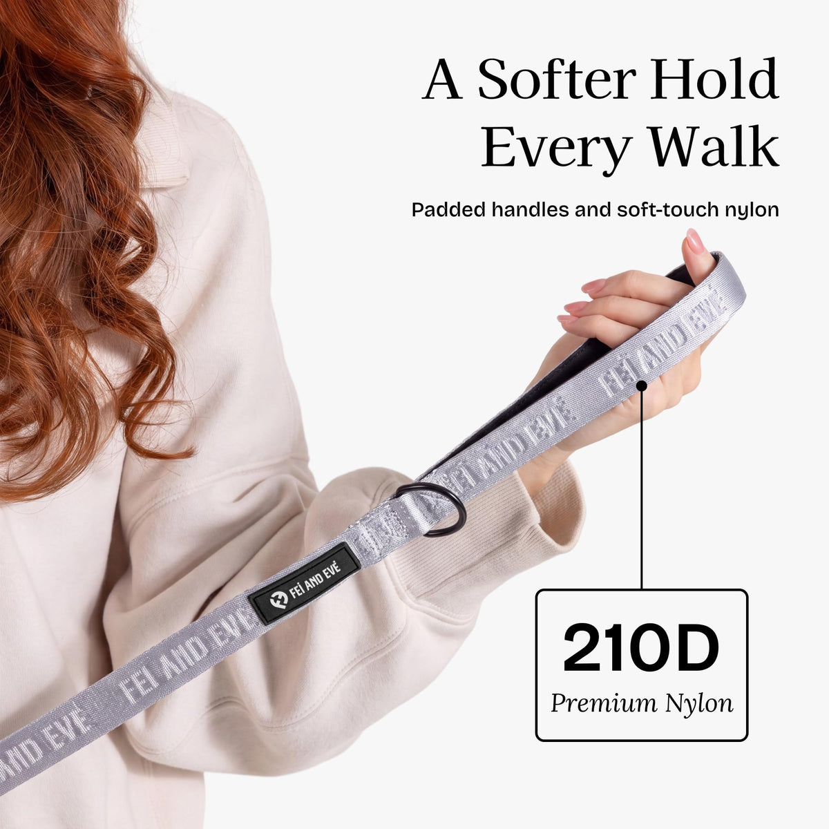 Fei and Eve Leash in 4FT, Twilight Gray