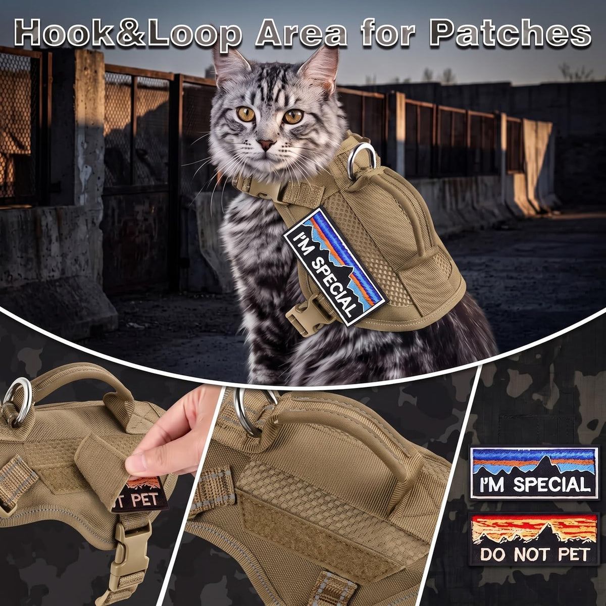 nanappice Animal Harness in Large, Khaki