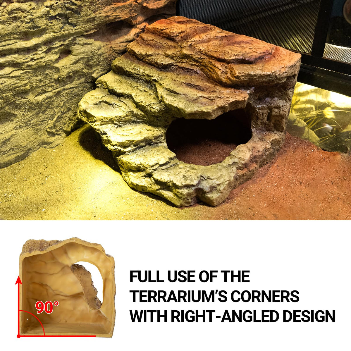 REPTI ZOO Animal Shelter in Large, Brown