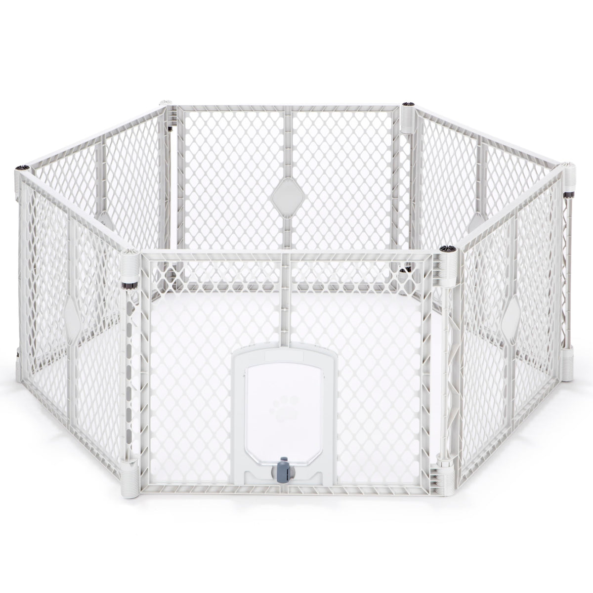 MYPET Pet Playpen in 6-Panel, Light Gray
