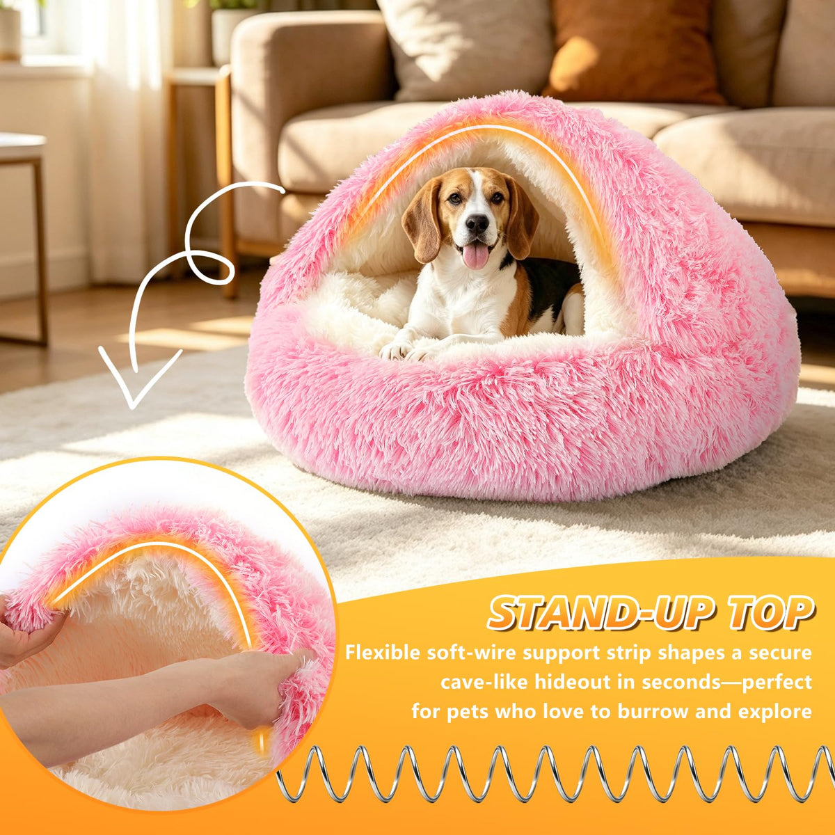 NOYAL Pet Bed Mat in X-Small 15.7'', Gradient Pink