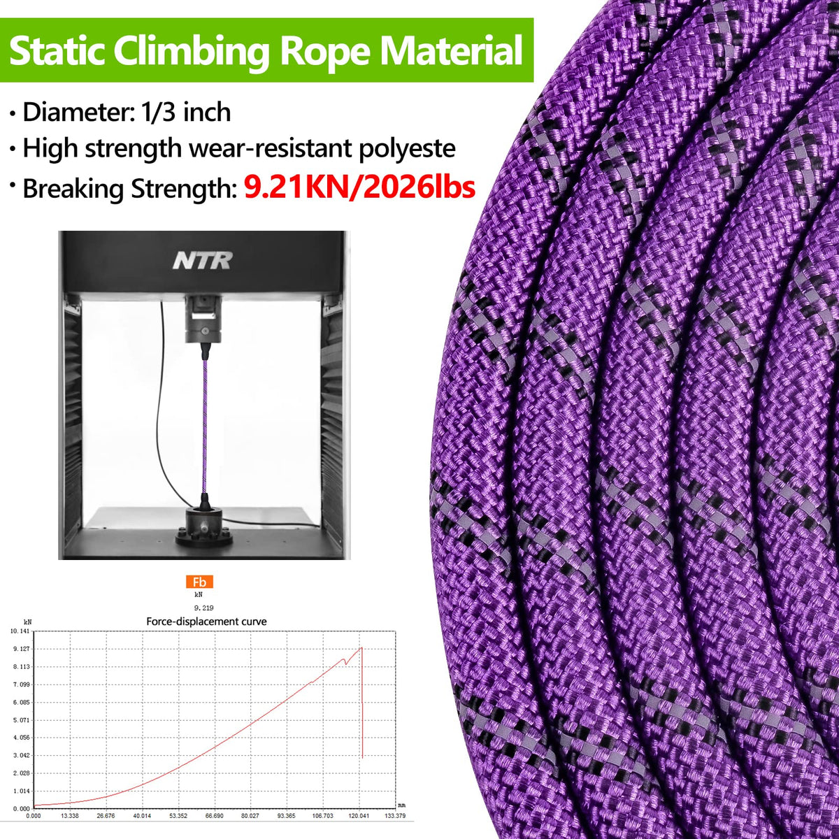 NTR Leash in 6ft*1/2", Purple