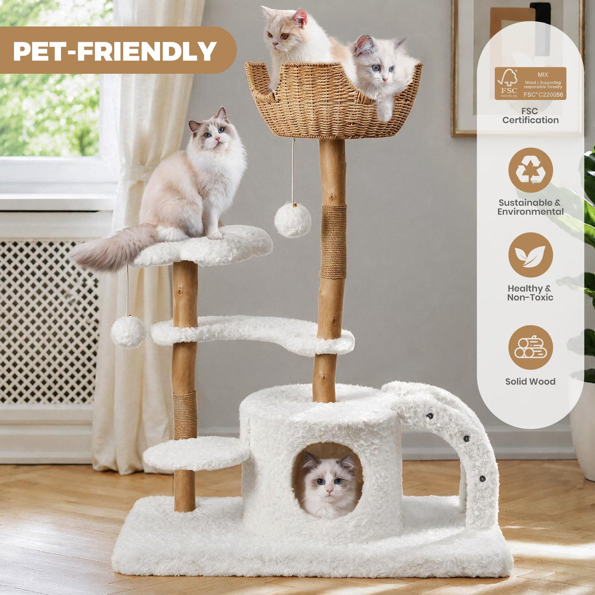 Easyego Pet Activity Structure in 45.6'', White