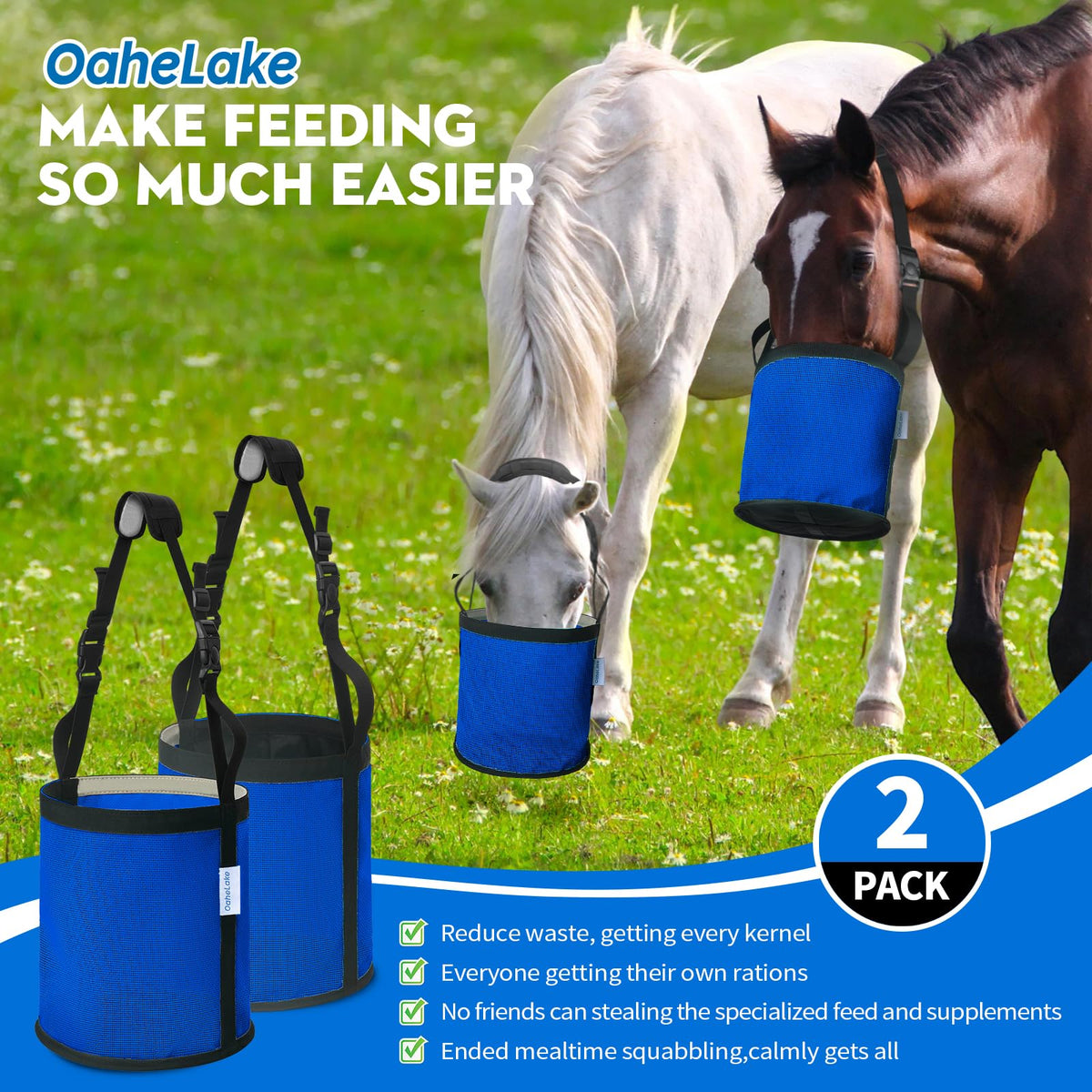 OAHELAKE Pet Supplies in Universal, 2 Pcs Blue
