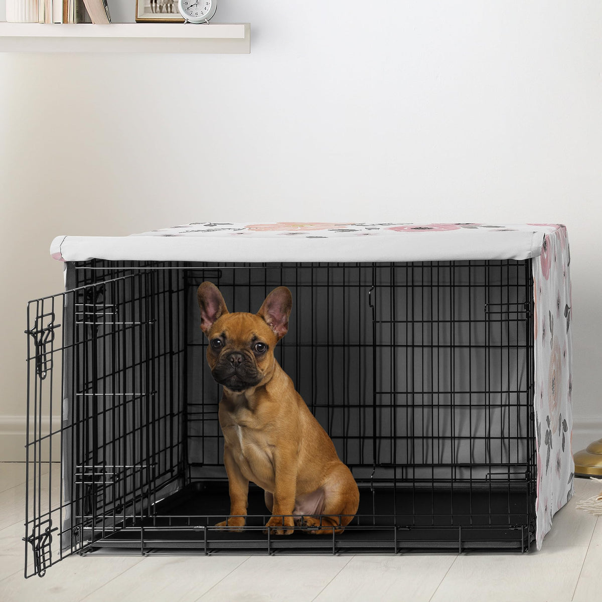 Sweet Jojo Designs Animal Cage in 30in. x 19.5in. x 21in., Pink and Grey Watercolor