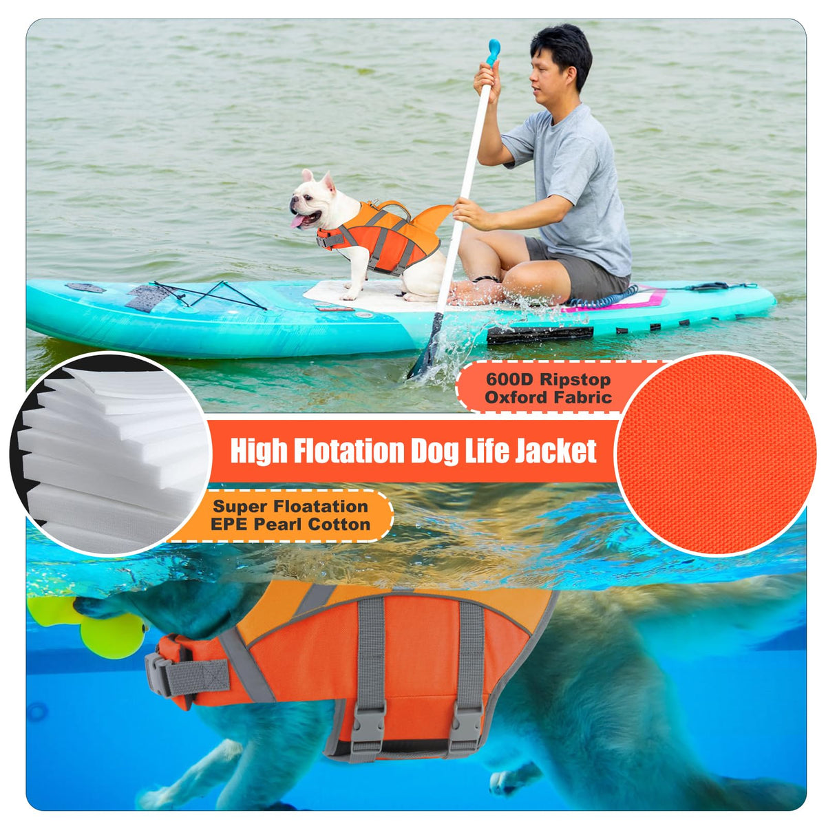 Doglay Pet Apparel in X-small, Orange+Dark Orange