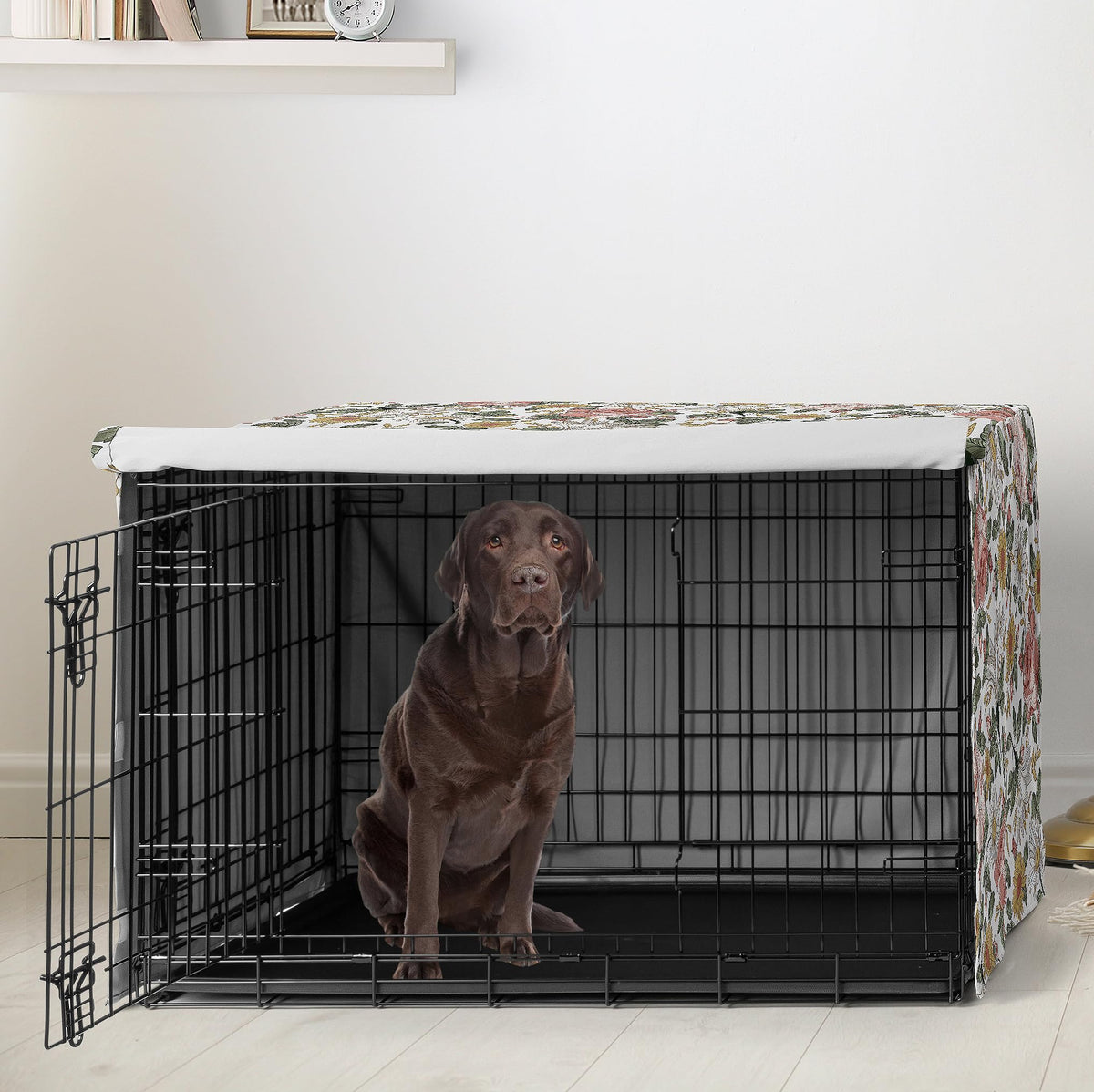 Sweet Jojo Designs Animal Cage in 42.0"L x 30.0"W x 28.5"H, Vintage Floral Pink and Green