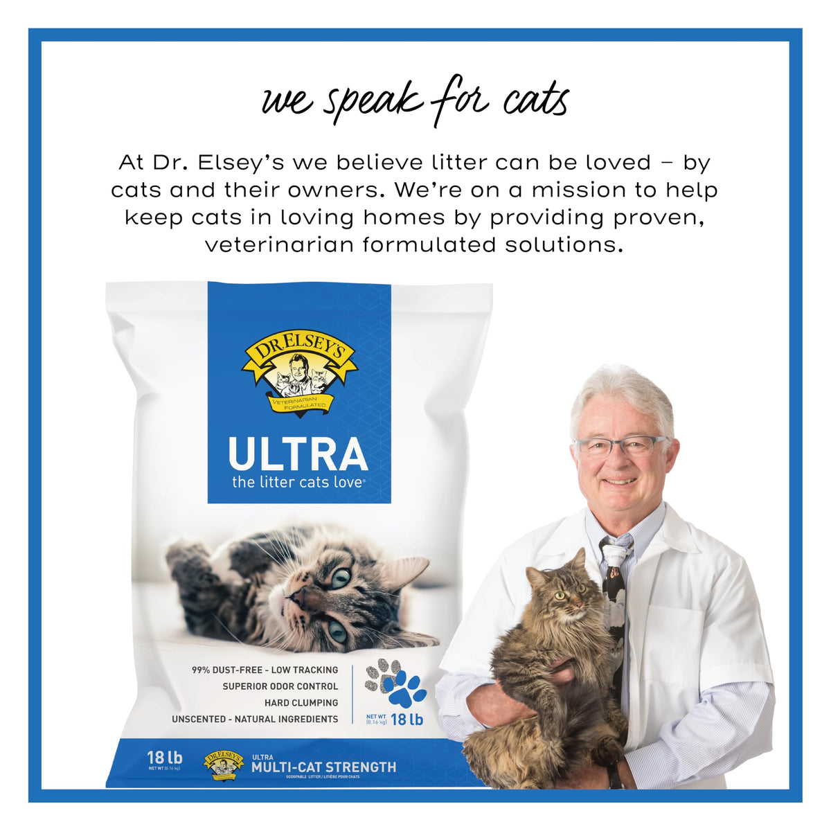 Dr. Elsey's Animal Litter in 18 lb, Ultra Blue