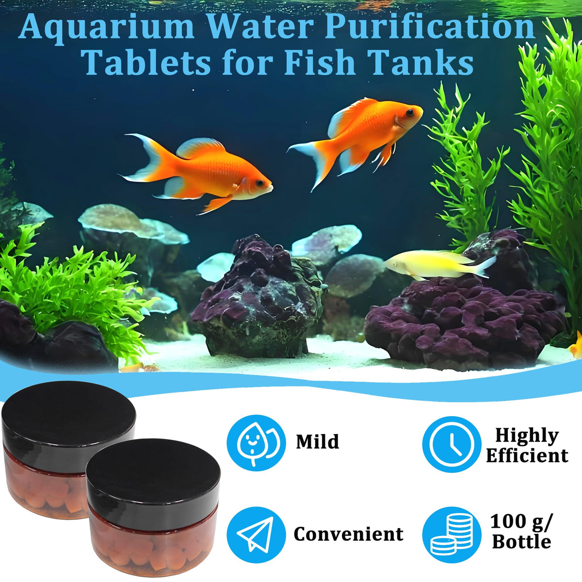 LeoTube Aquarium Pond Water Treatment in 2, White