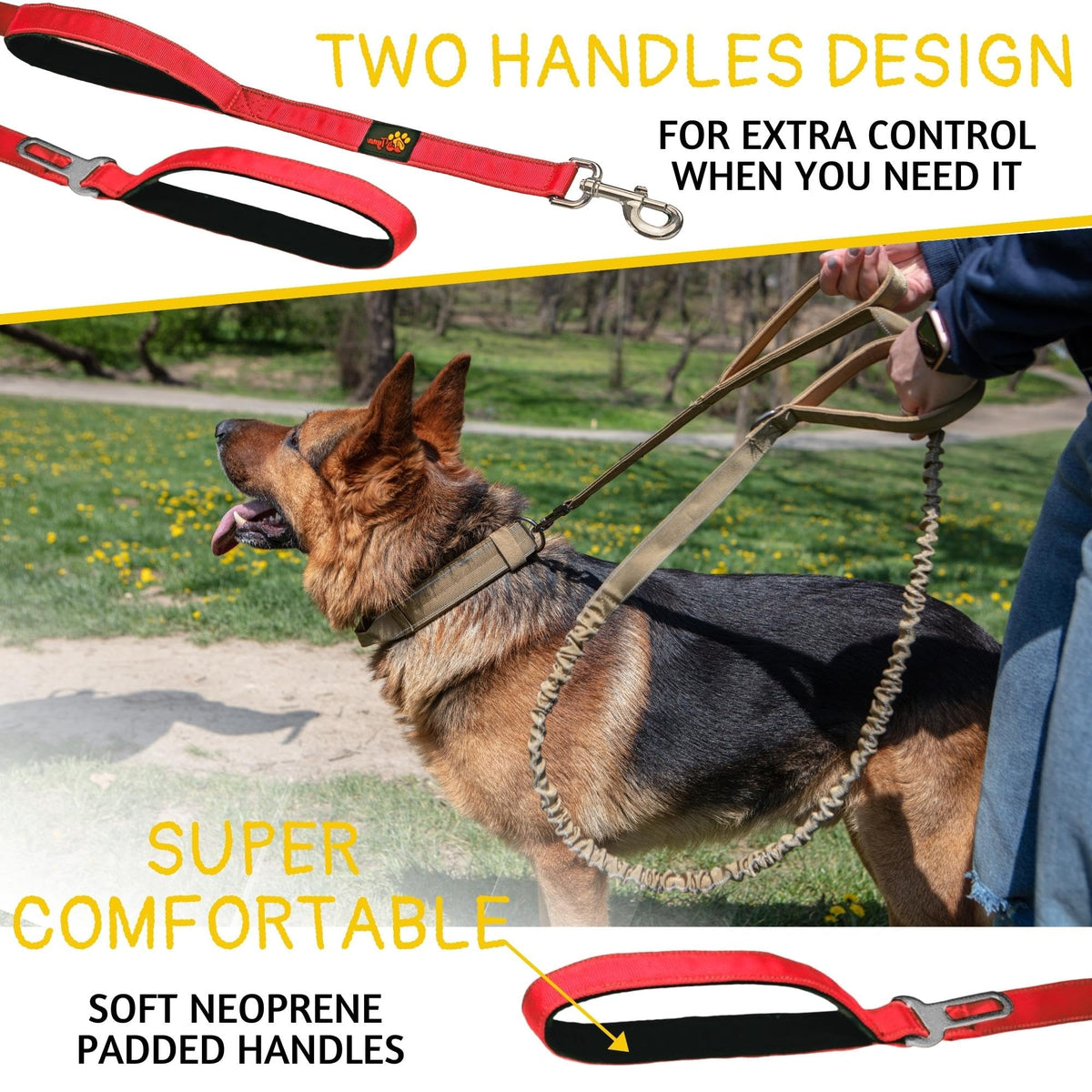 ADITYNA Leash in 6ft-7.5ft, Red