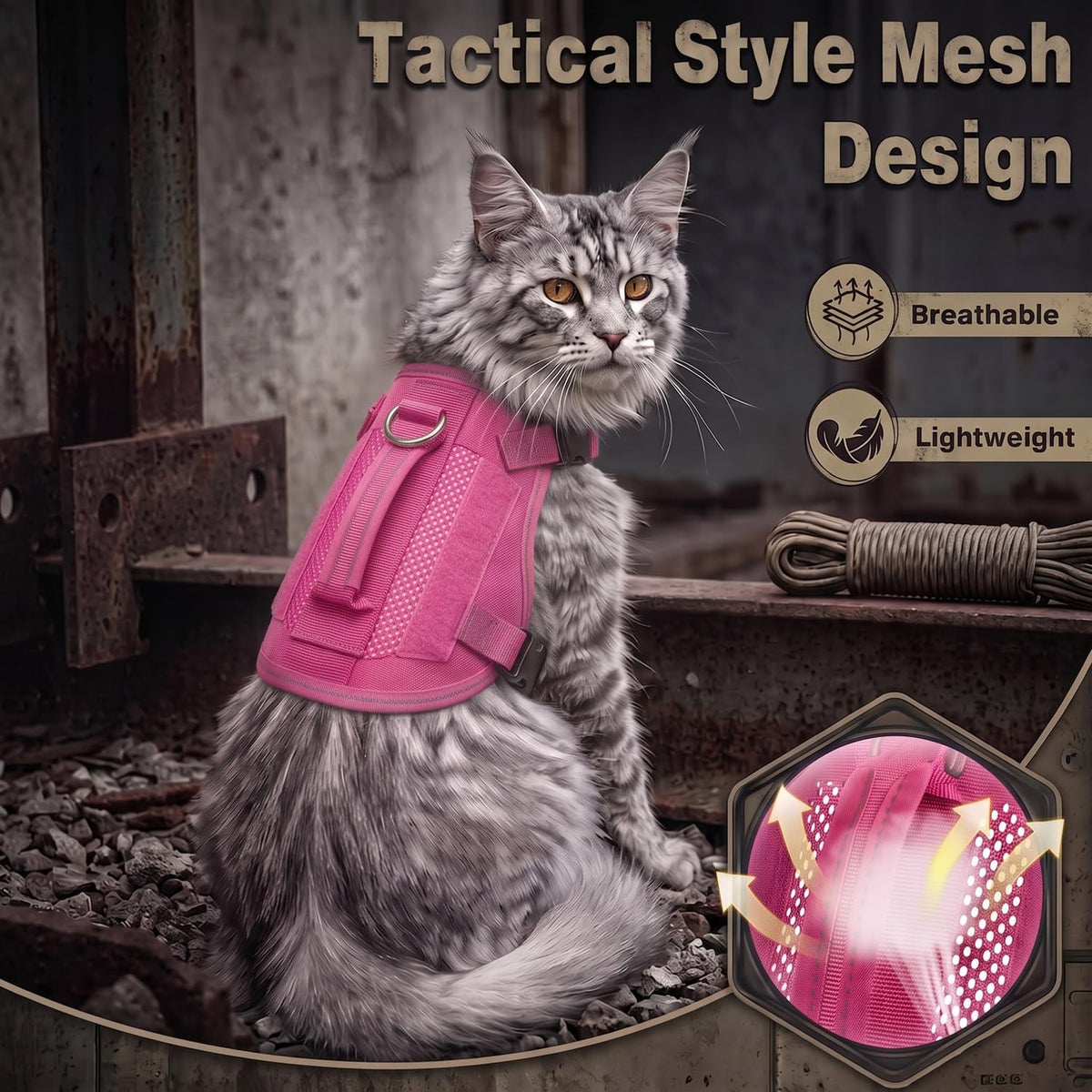 nanappice Animal Harness in Large, Pink
