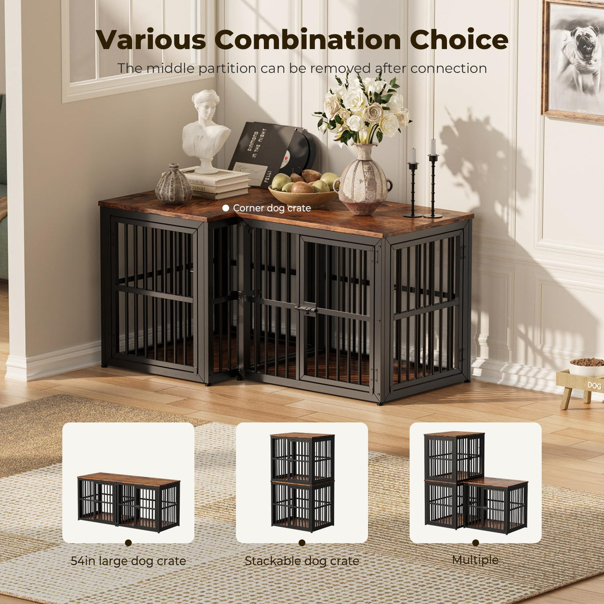 Lyromix Animal Cage in 26.9"L x 20.9"W x 24.0"H, Brown