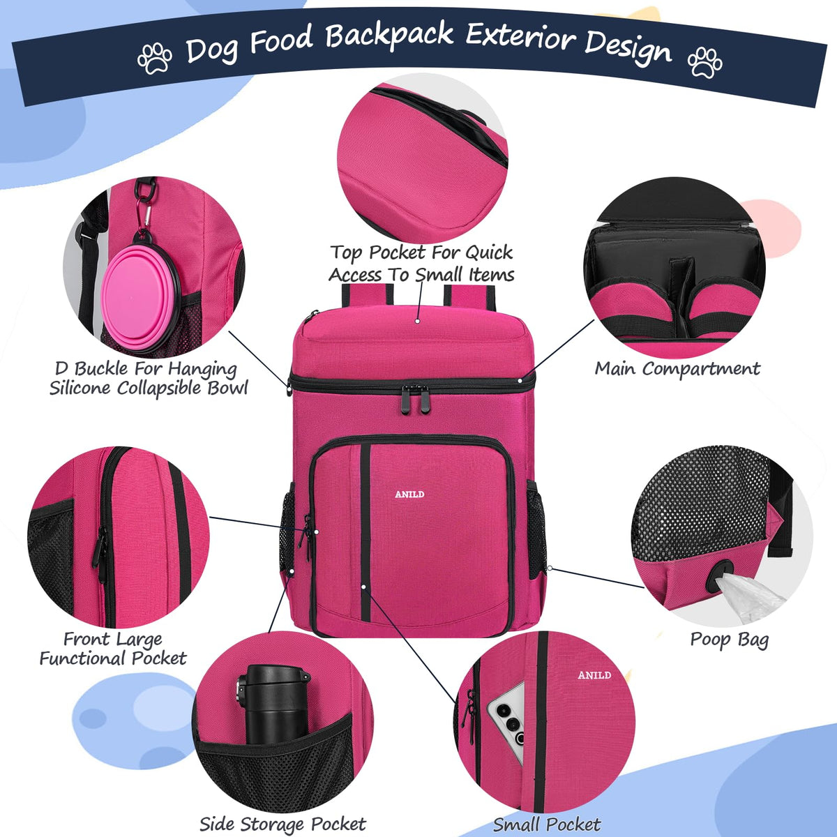 ANILD Animal Carrier in Pink