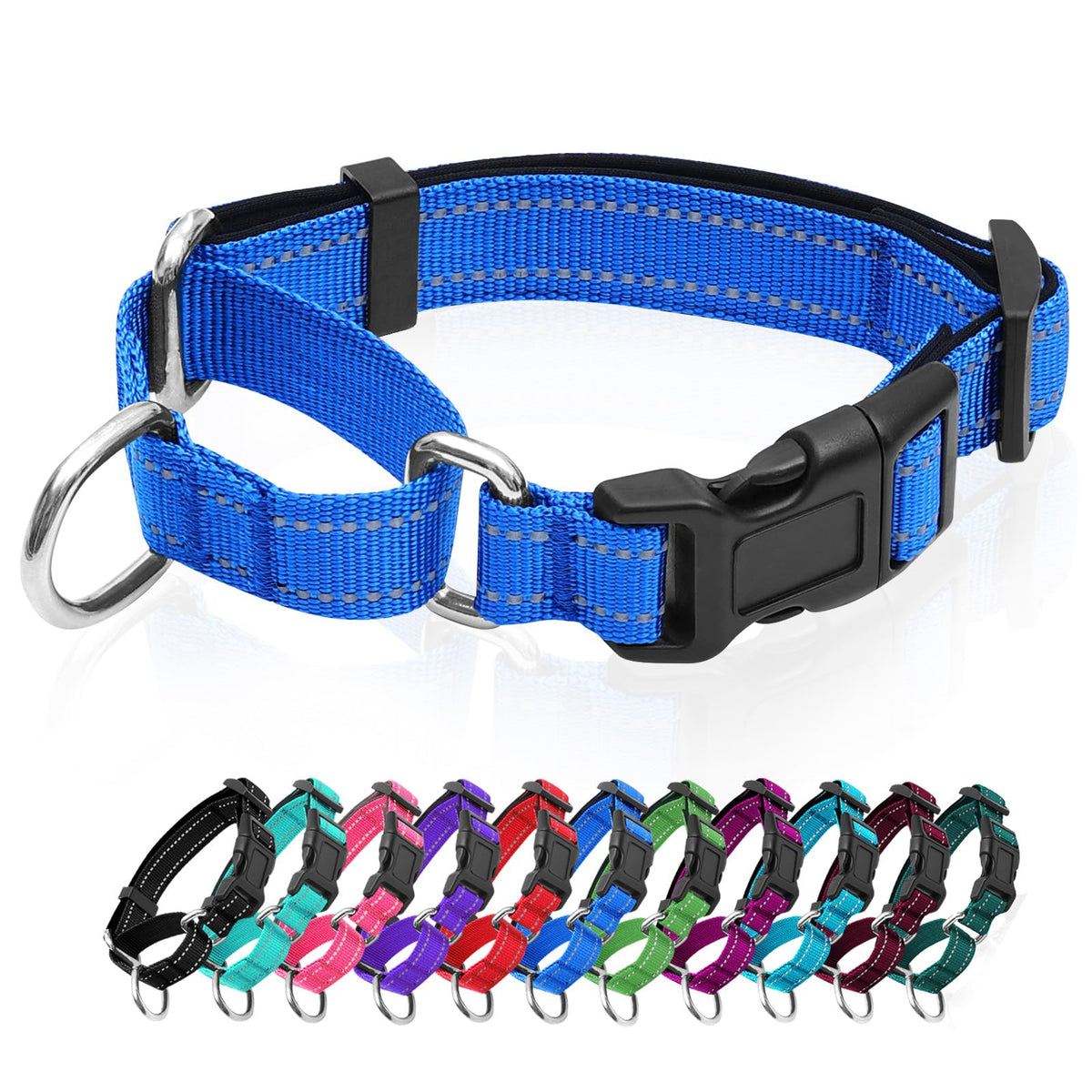 GDLKPS Animal Collar in XS:3/4" Wide for 11.5"-13.5" Neck, Blue