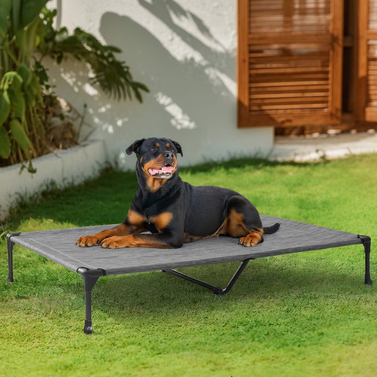 Veehoo Pet Bed Mat in 53.0"L x 37.0"W x 9.0"Th, Black Silver