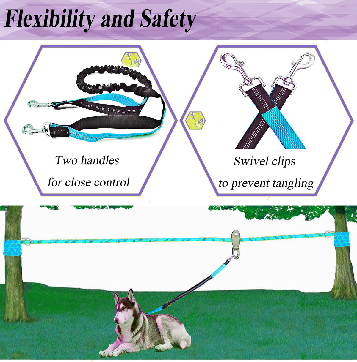 SIAELT Leash in 3ft, Bamboo green