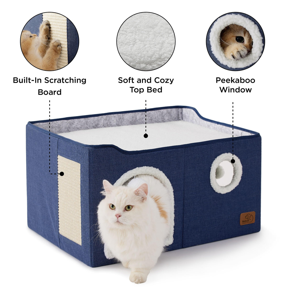 Bedsure Pet Activity Structure in Widen, Blue