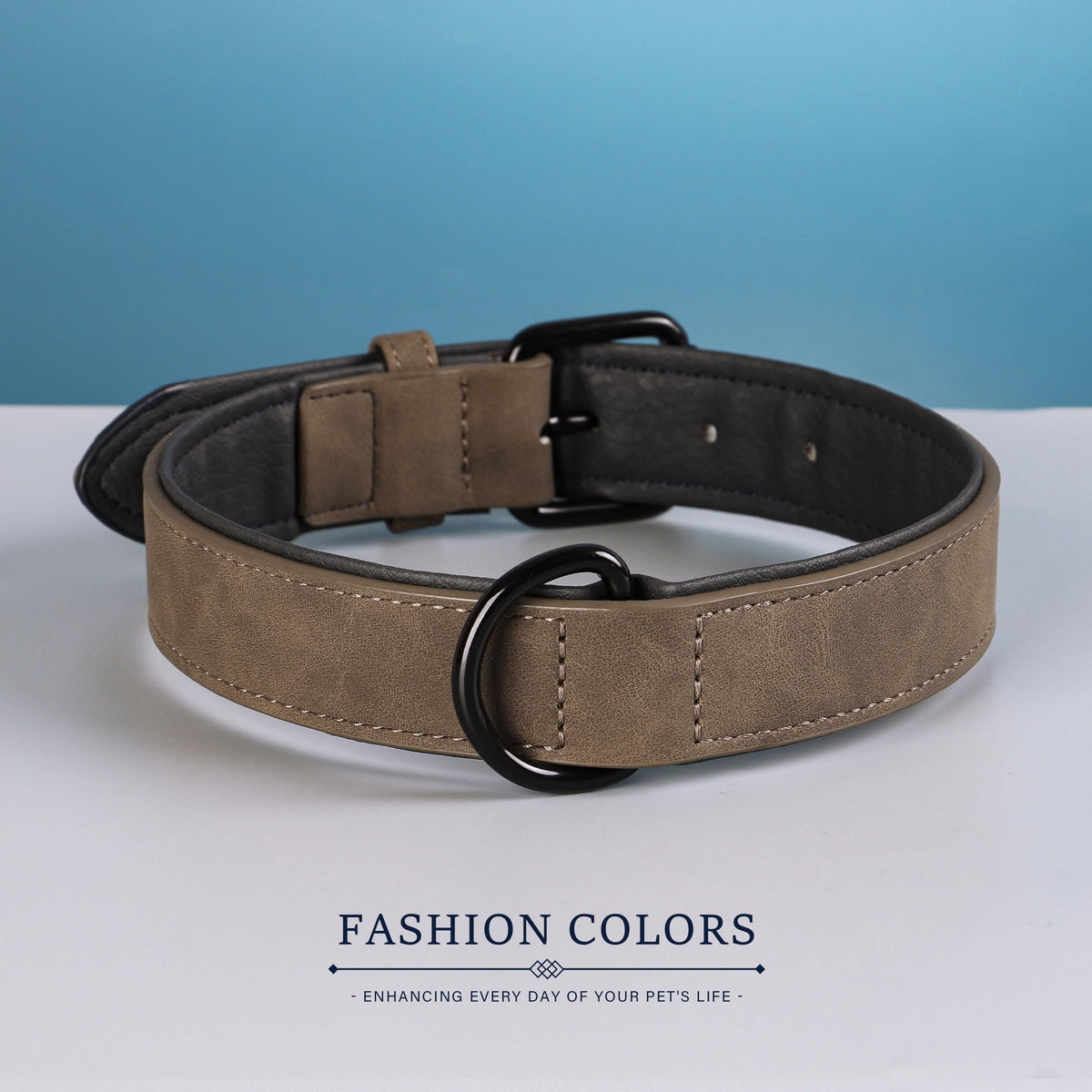 Didog Animal Collar in M: Fit Neck 11-14"(10-20 lbs), Brown