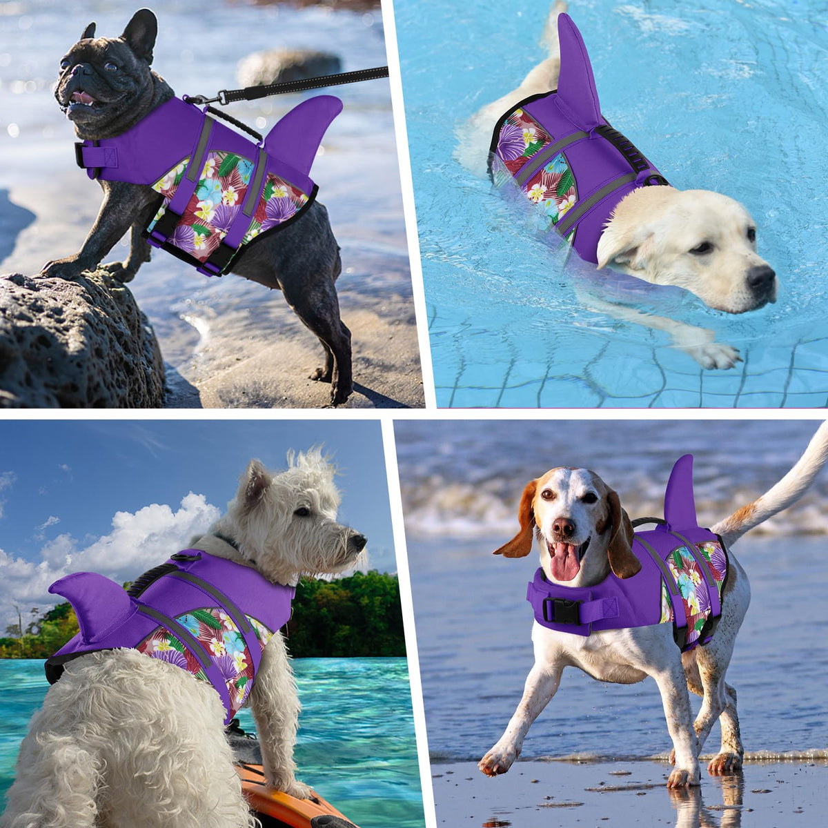 Doglay Pet Apparel in X-small, Purple & Purple Flower