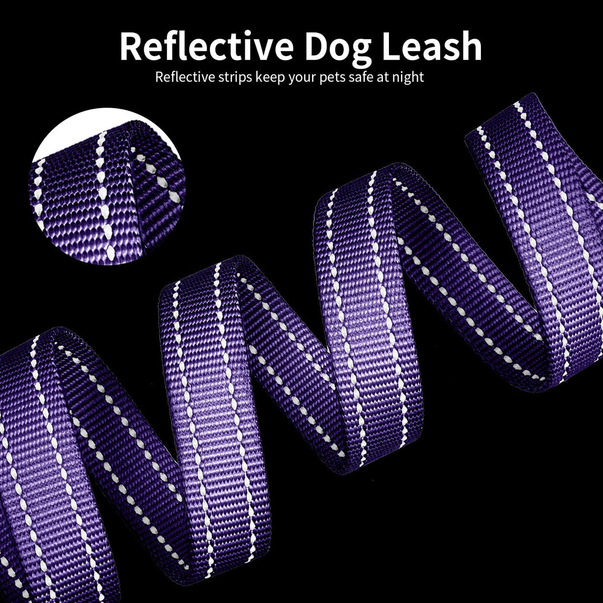 kazazoo Leash in Adjustable, 5.5ft to 8.5ft, Light Purple