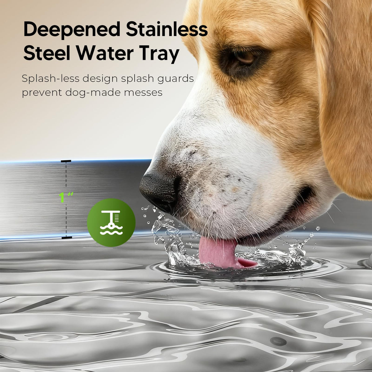 PEKTACO Animal Water Dispenser in silvery