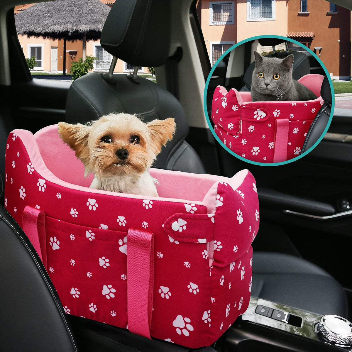 Cullaby Pet Seat in Small, Rose Red