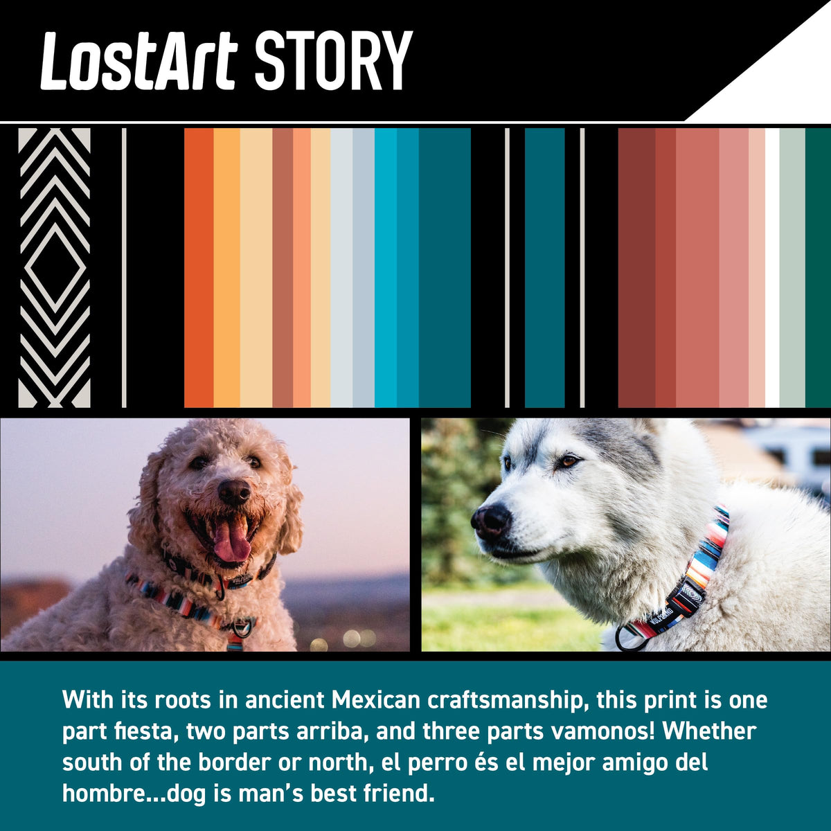 Wolfgang Man & Beast Animal Harness in Small (5/8 Inch x 12-18 Inch), LostArt Print