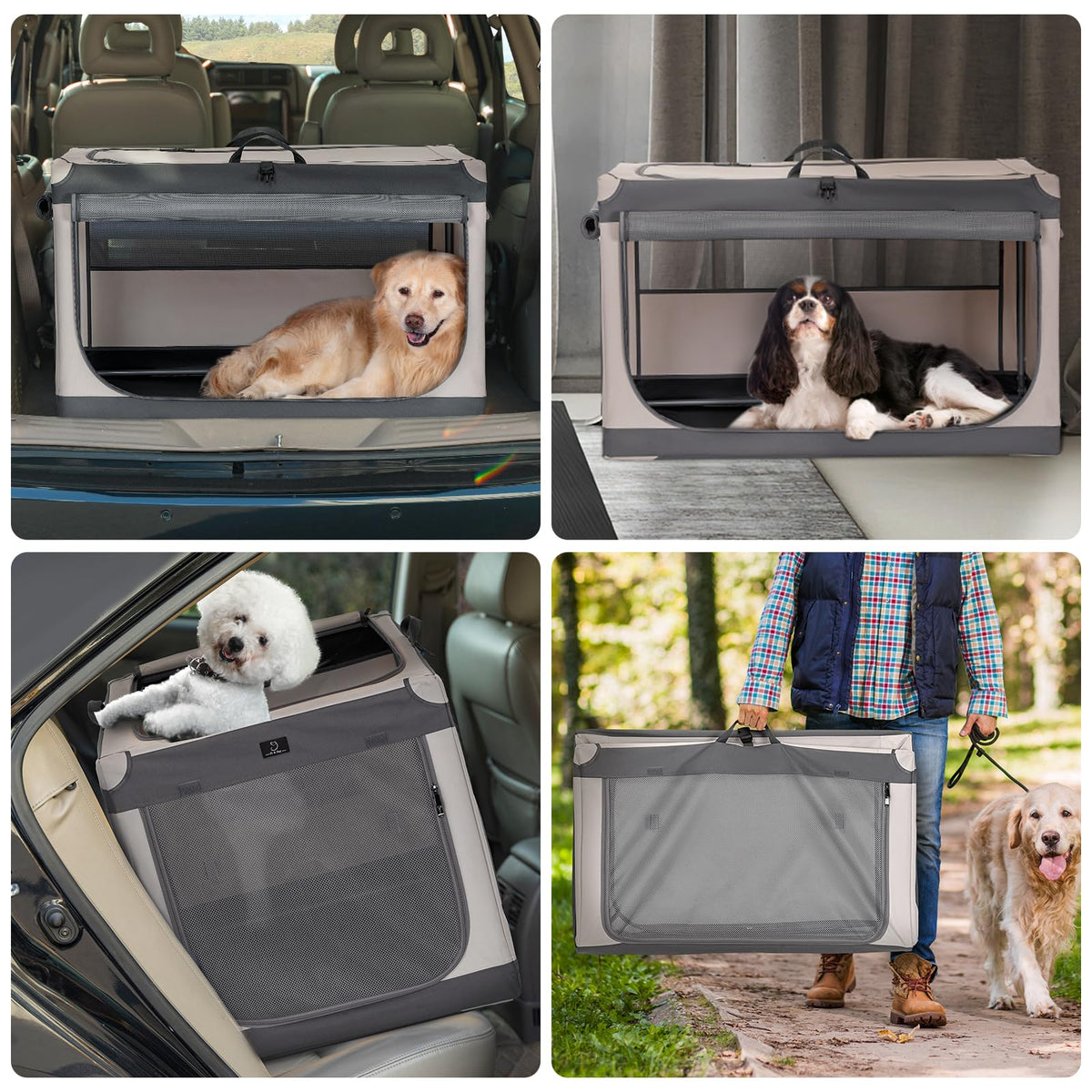 A 4 Pet Animal Cage in 36.0"L x 24.0"W x 23.0"H, Grey