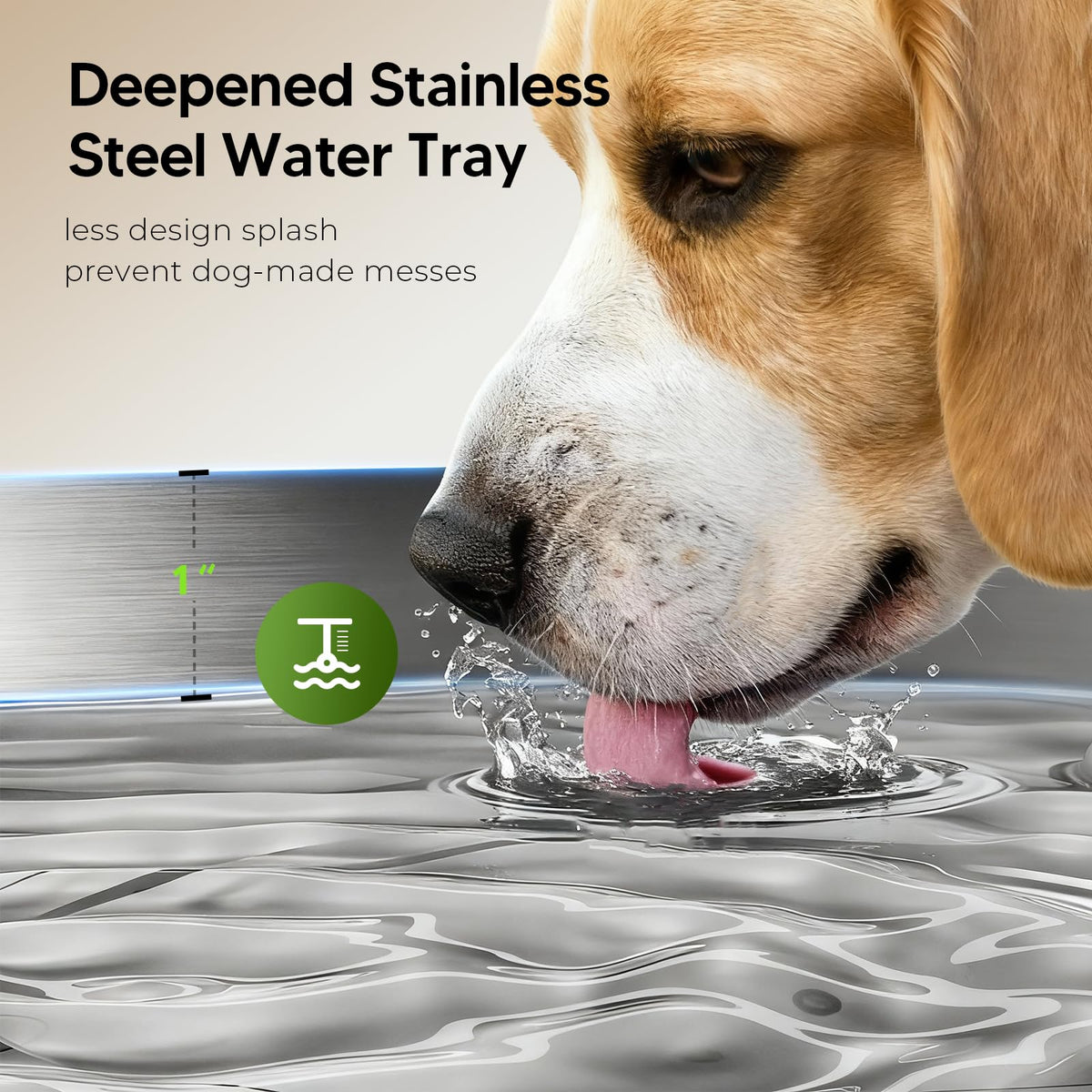 PEKTACO Animal Water Dispenser in silvery