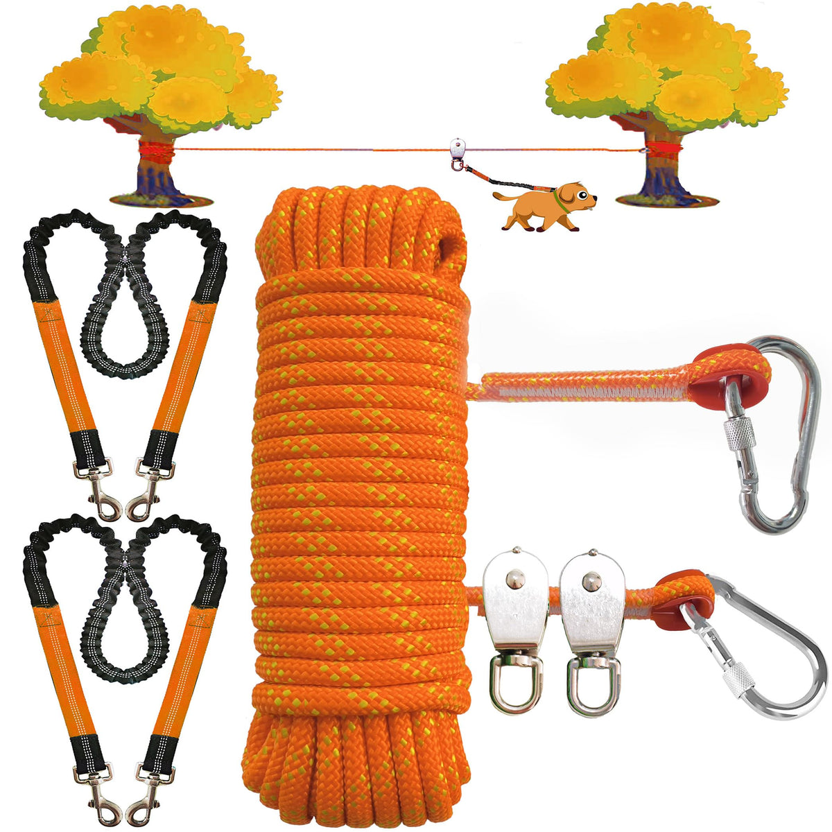 SIAELT Leash in 50Ft, Orange F2