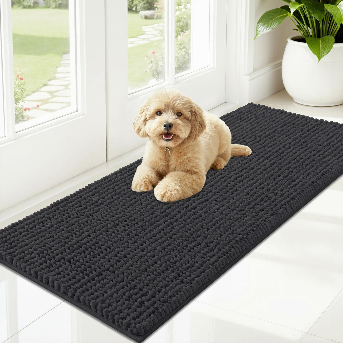 OLANLY Pet Bed Mat in 47" X 20", Dark Grey