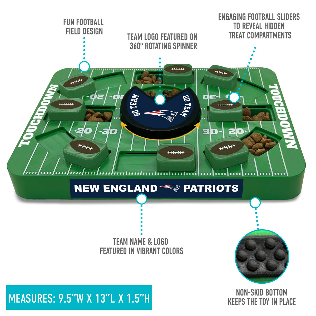 Pets First Pet Feeder in Large, NEW ENGLAND PATRIOTS