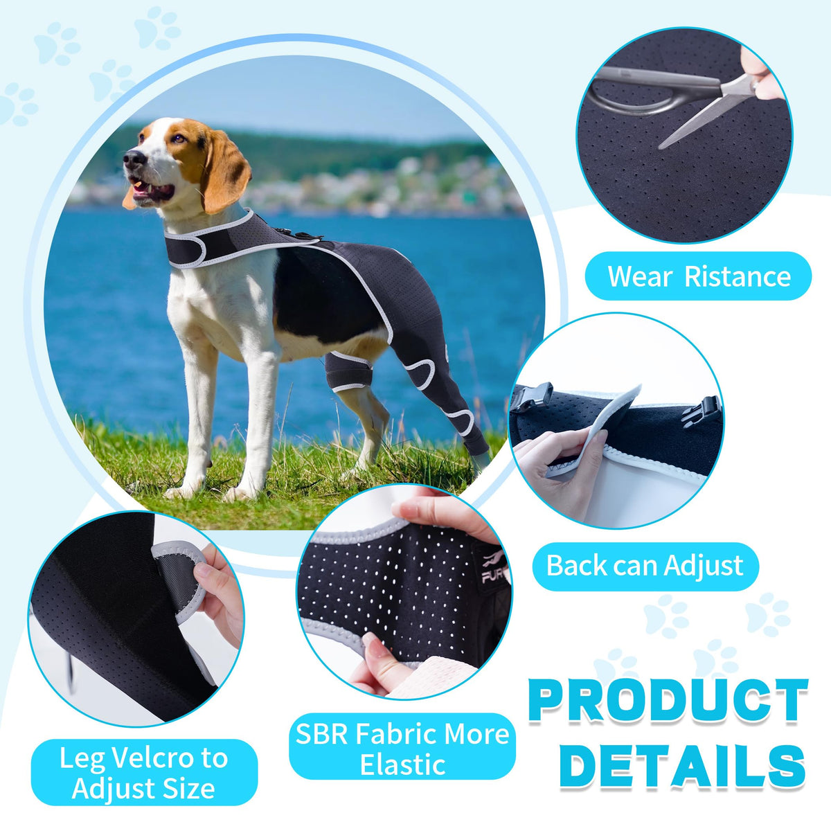 Furtent Pet Apparel in XS, black