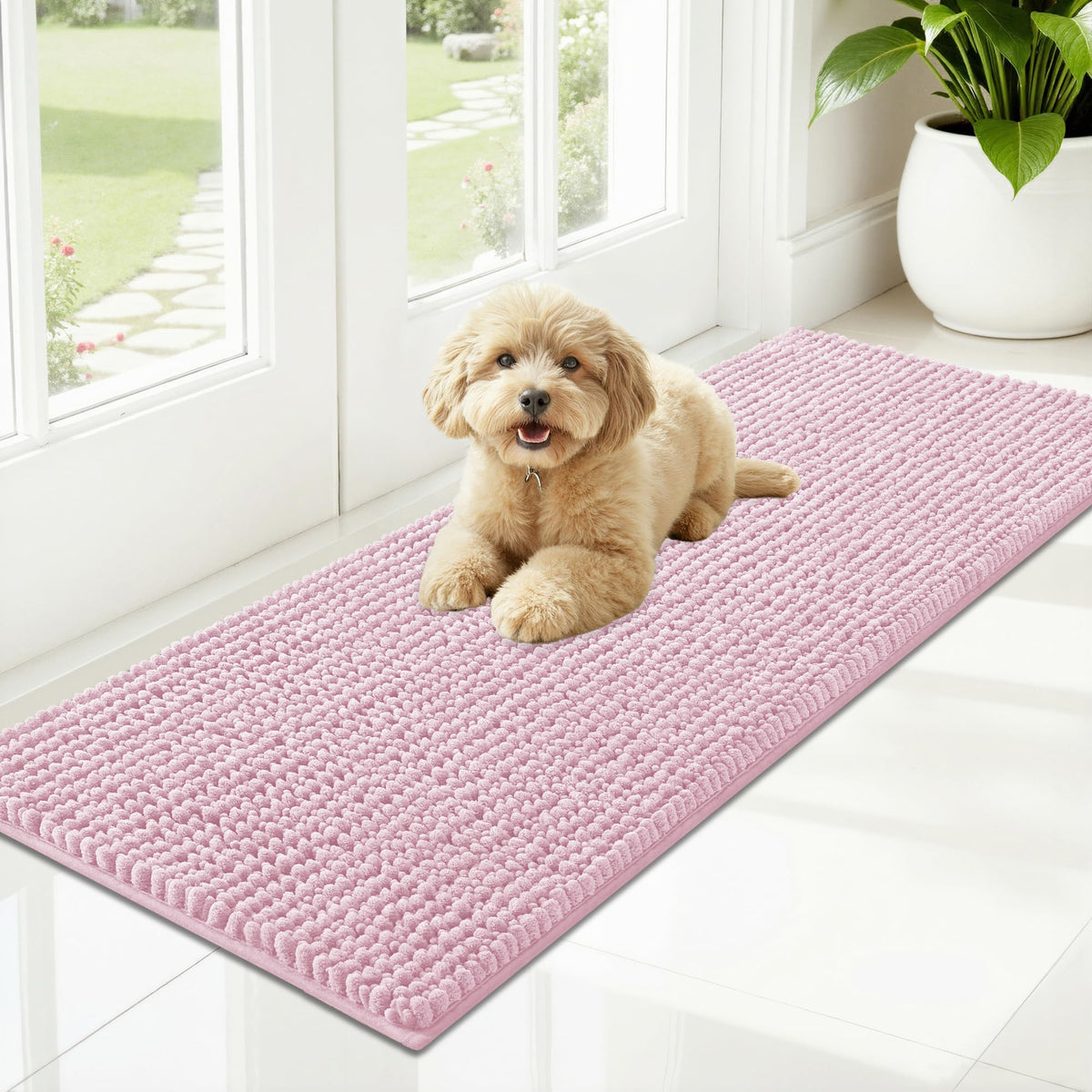 OLANLY Pet Bed Mat in 47" X 17", Dusty Rose