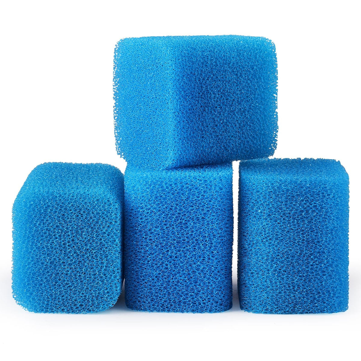 fishkeeper Pet Supplies in Replacement Sponge 4PCS, Blue