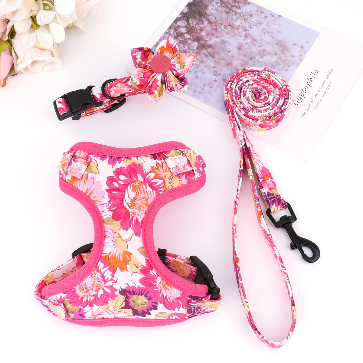 Beirui Animal Harness in XXS:Fit 2-6 lbs, Pink-2