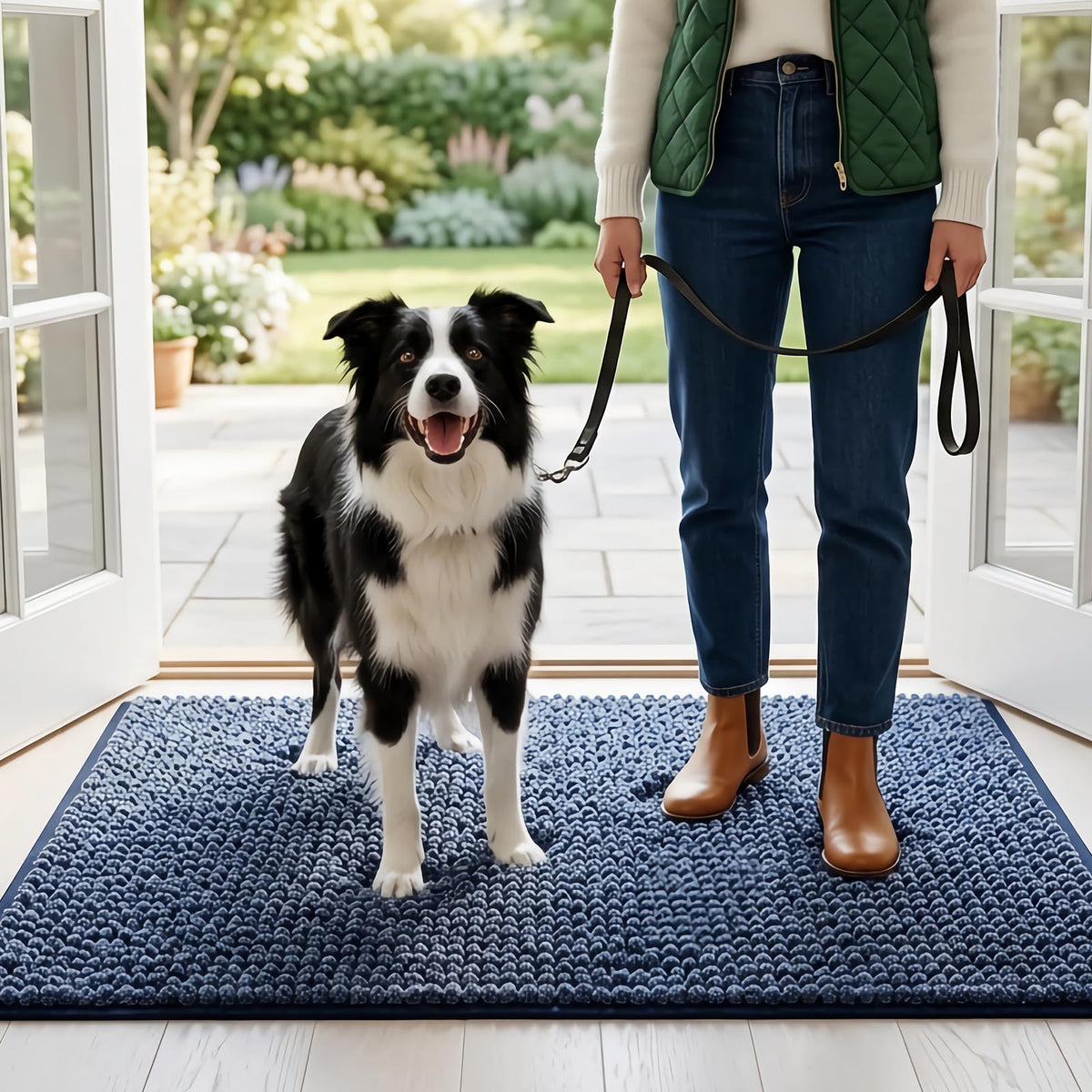 EHEYCIGA Pet Bed Mat in 24x16inch, Navy Blue
