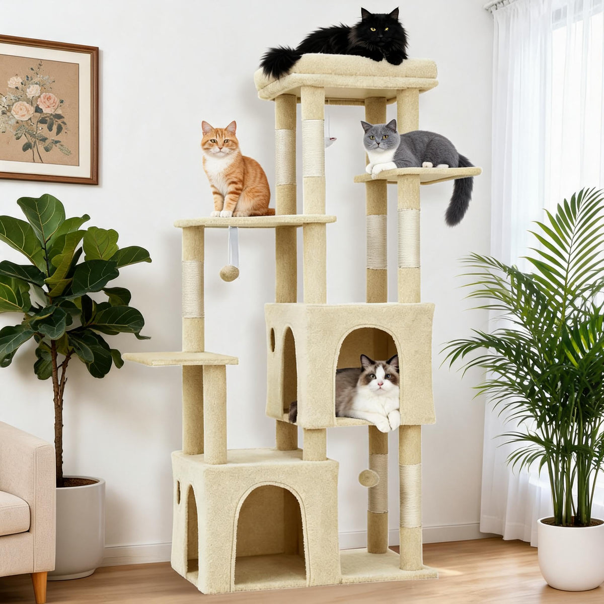 OUTLANE Pet Activity Structure in Beige, Beige