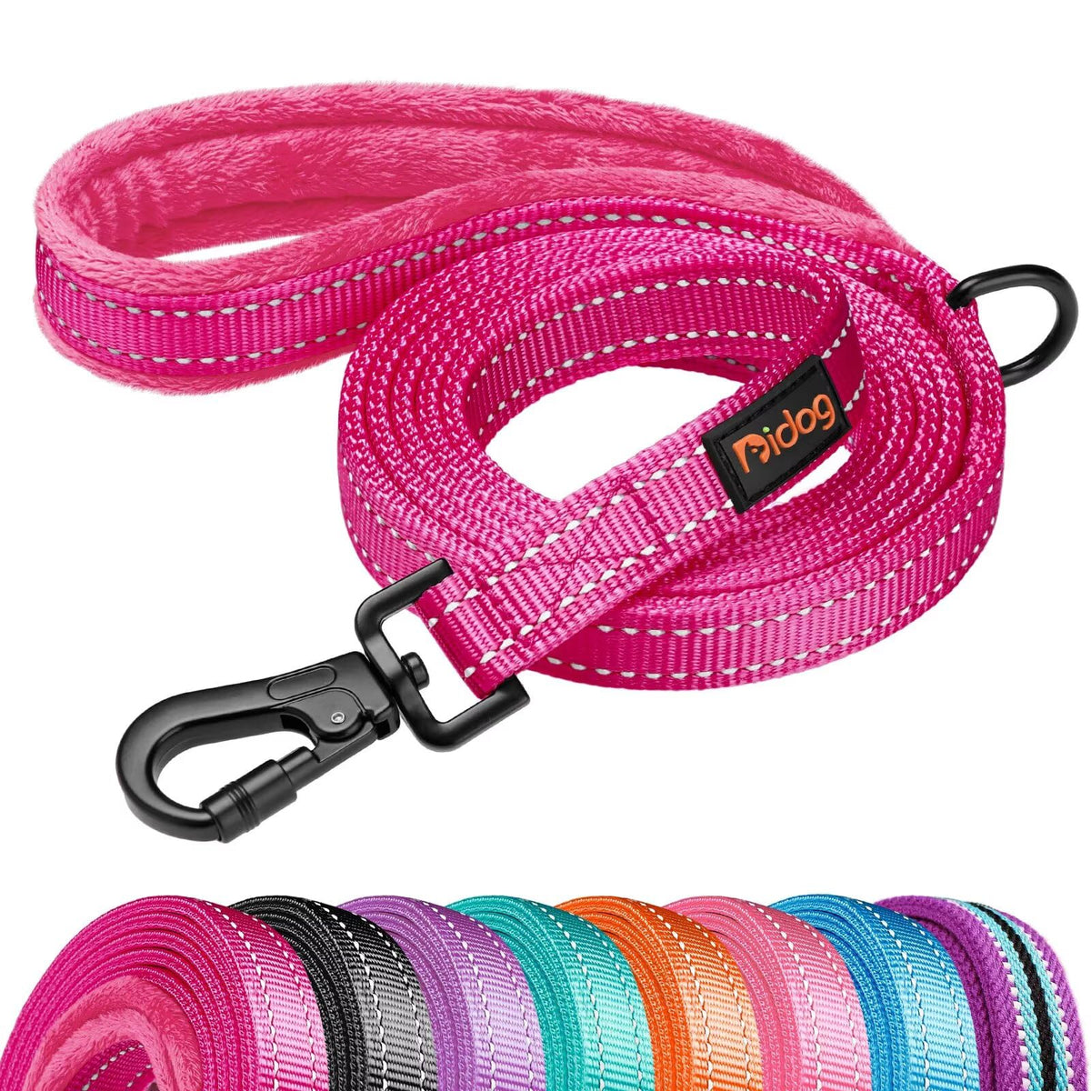 Didog Leash in 3/4''x 4 FT, Hot Pink