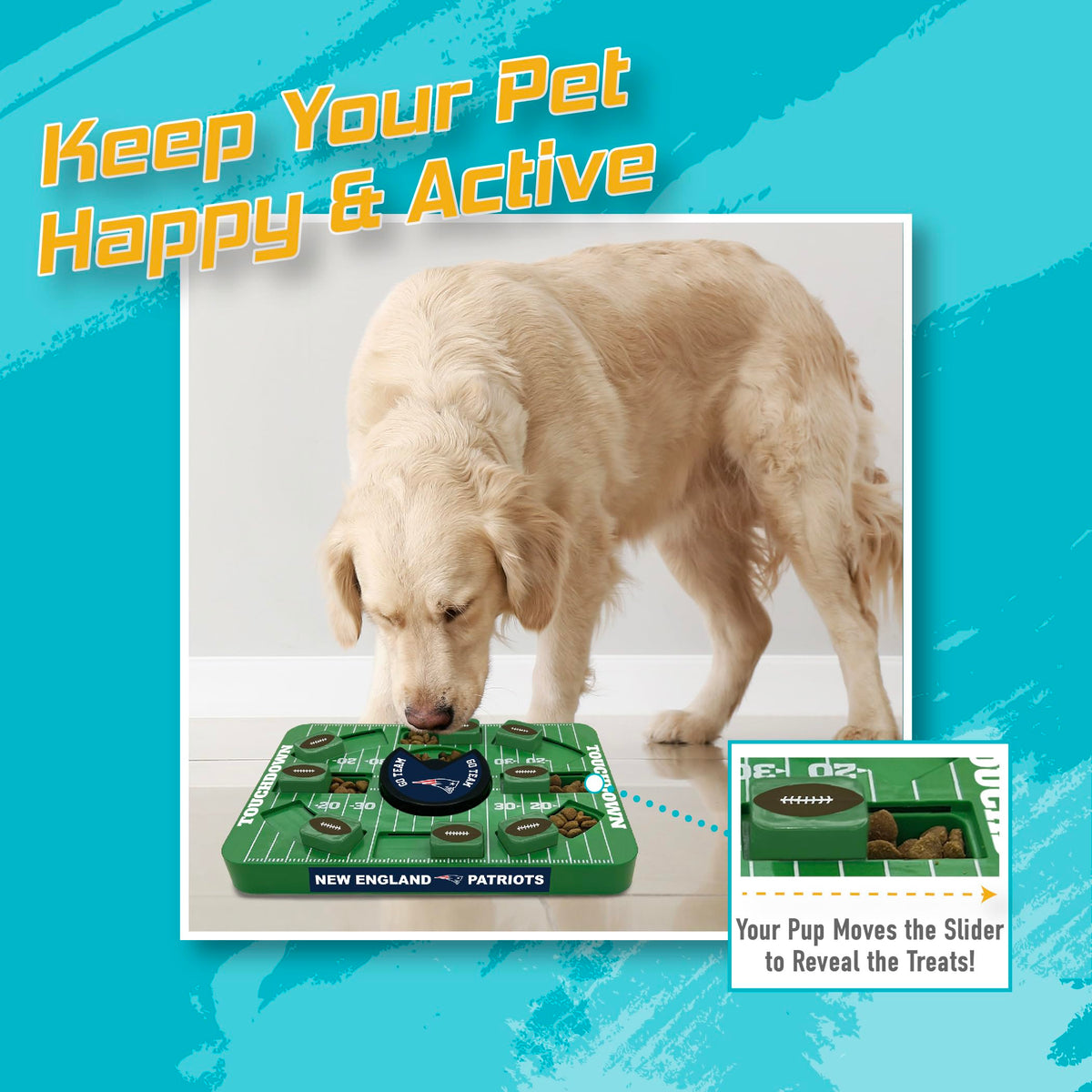 Pets First Pet Feeder in Large, NEW ENGLAND PATRIOTS