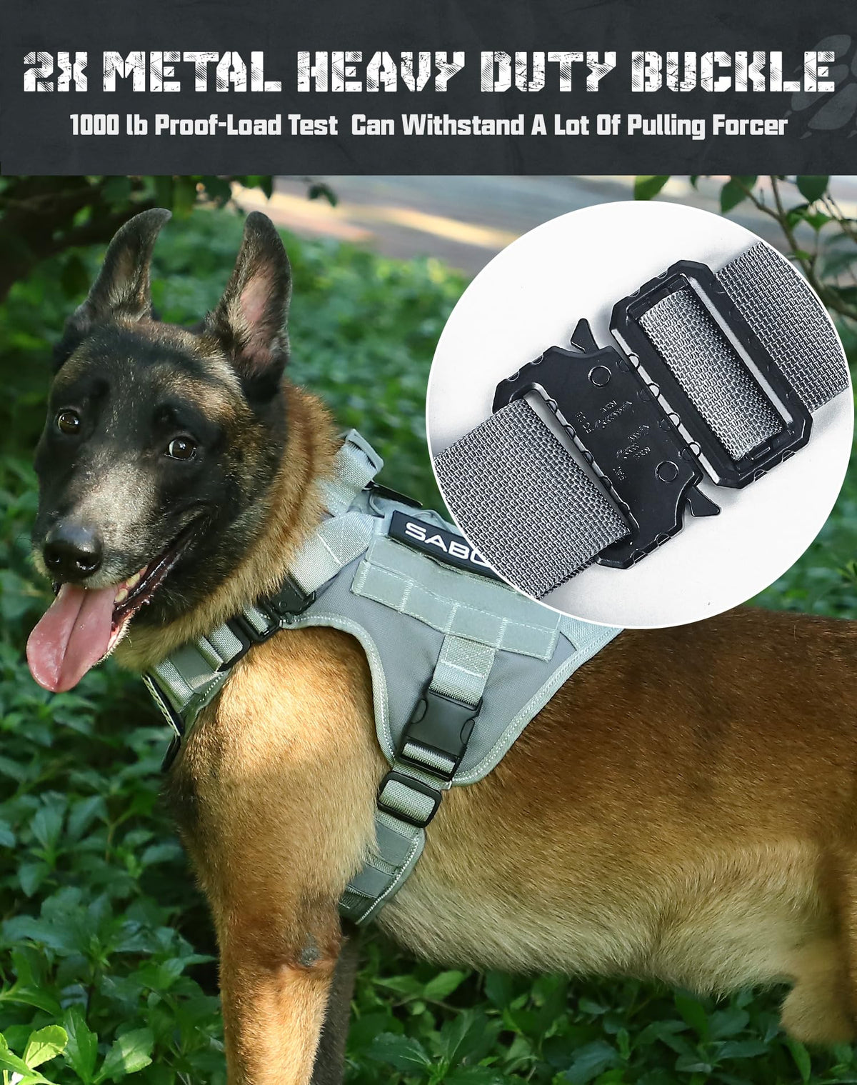 Saboos Animal Harness in S, Grey