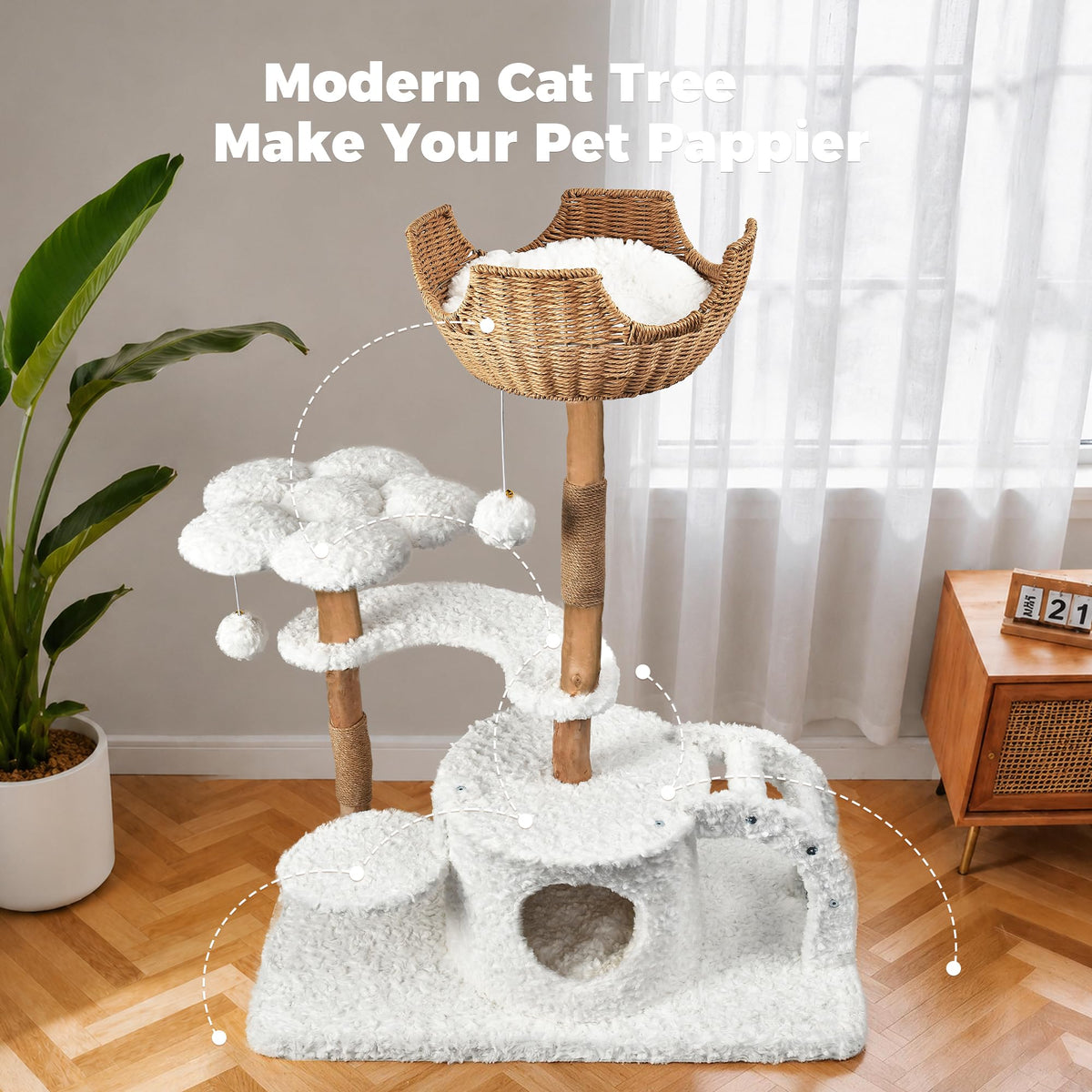 Easyego Pet Activity Structure in 45.6'', White