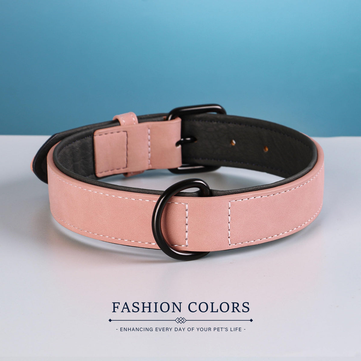 Didog Animal Collar in M: Fit Neck 11-14"(10-20 lbs), Pink