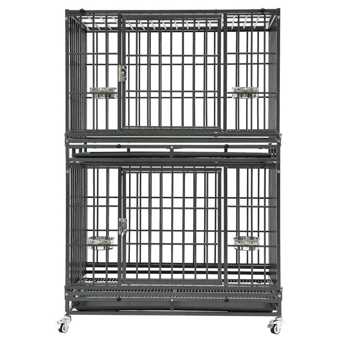 Homey Pet Animal Cage in 37.0"L - 2 Tiers - 1P, Black