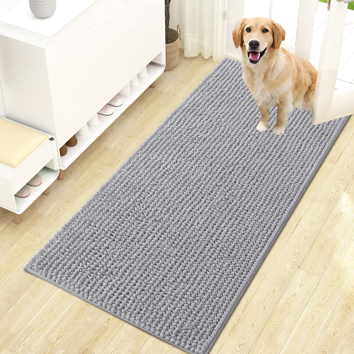 OLANLY Pet Bed Mat in 47" X 24", Light Grey
