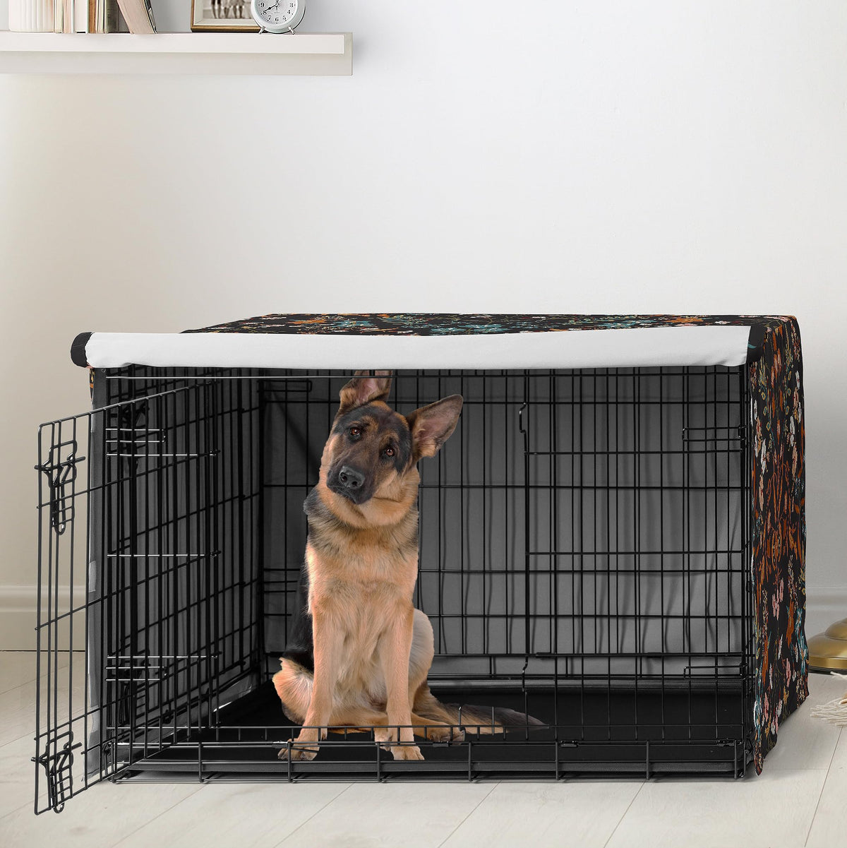 Sweet Jojo Designs Animal Cage in 48.0"L x 32.5"W x 30.5"H, Wild Flower Black