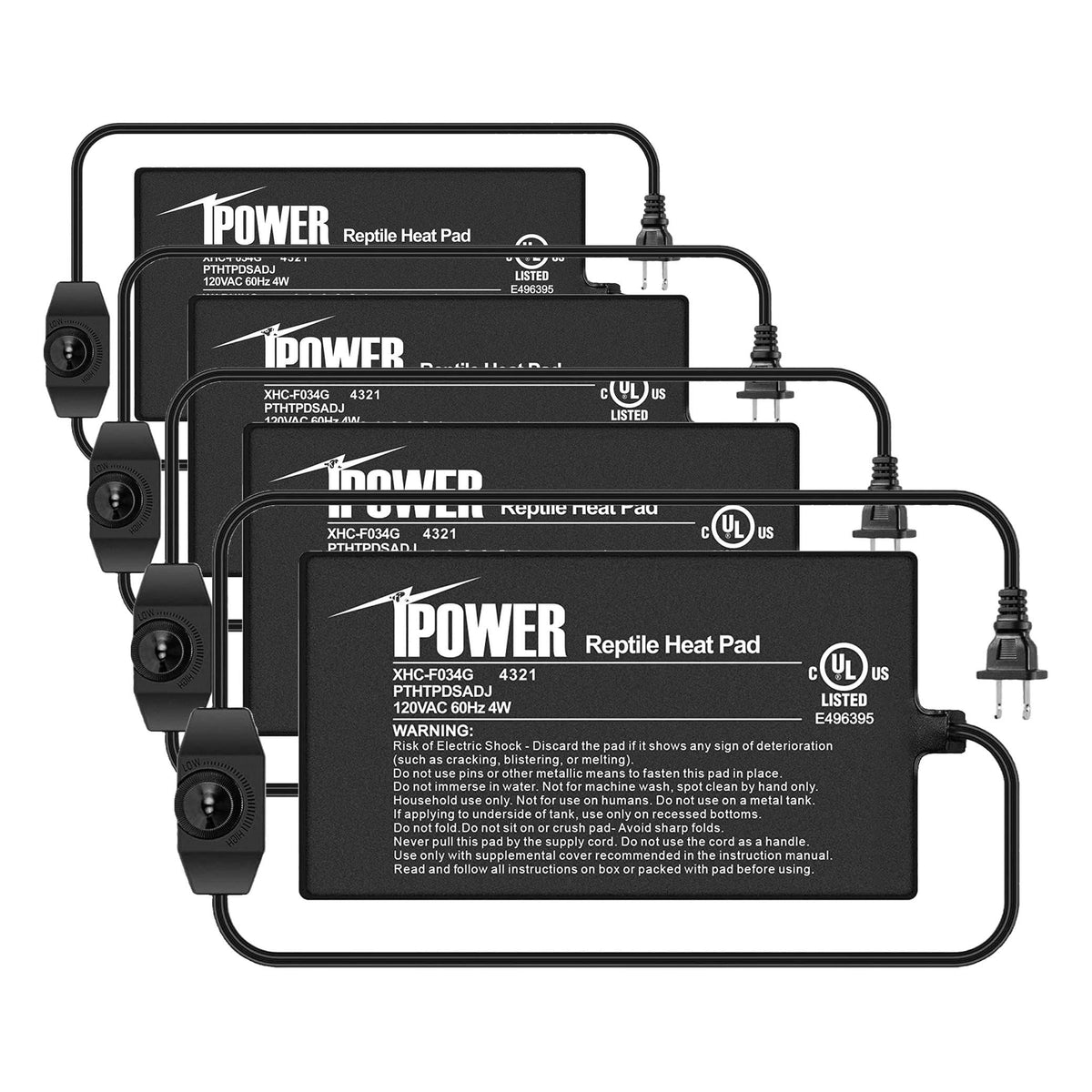iPower Pet Supplies in 4" X 7" (Pack of 4), Black-2 Pack