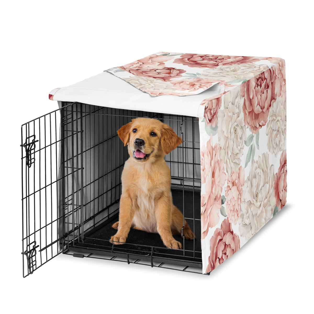 Sweet Jojo Designs Animal Cage in 36in. x 24in. x 23.5in., Pink and Ivory Peony