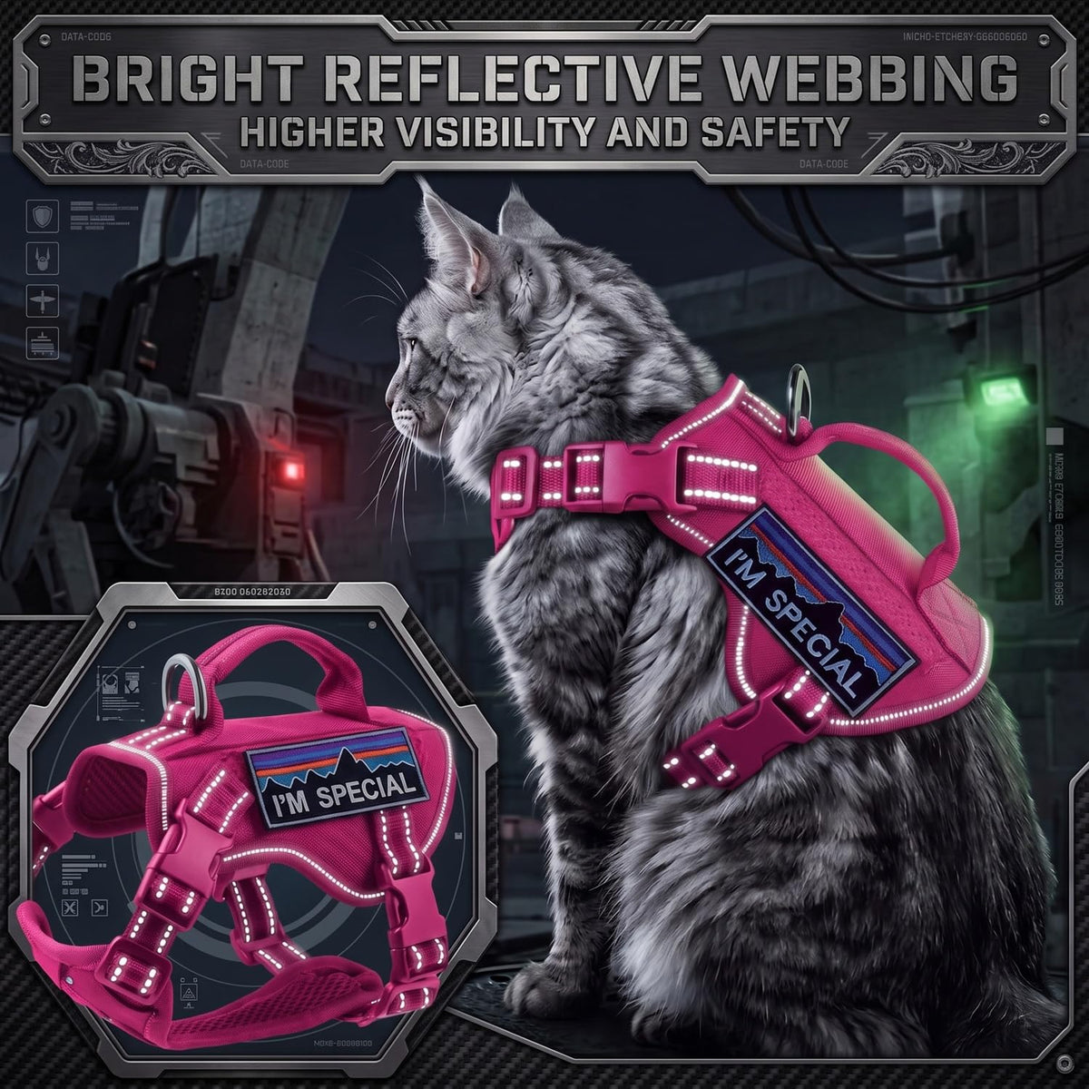 nanappice Animal Harness in Large, Pink