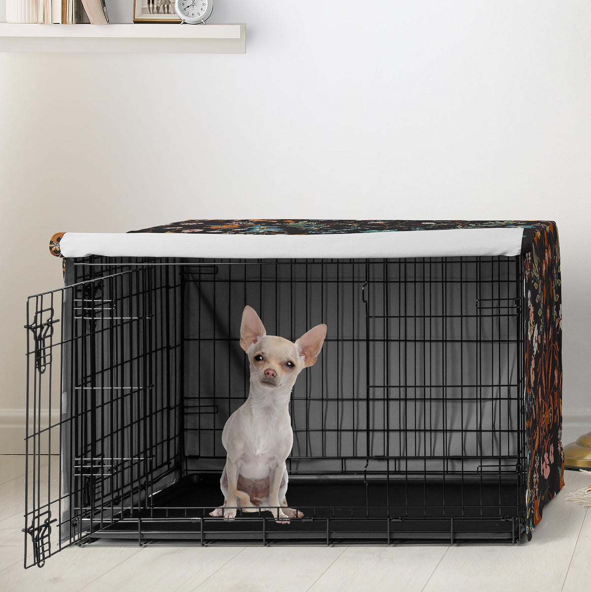 Sweet Jojo Designs Animal Cage in 24.0"L x 20.0"W x 18.5"H, Wild Flower Black
